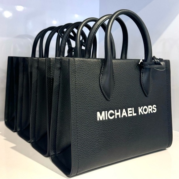 Michael Kors Mirella Small Signature Logo Crossbody Bag Black - Picture 1 of 8